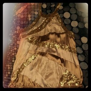 Bebe silky beautiful halter top